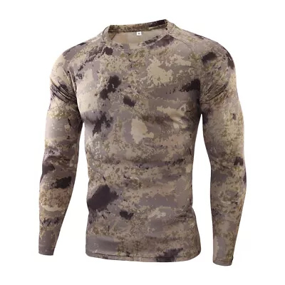 Mens Combat T-shirt Long Sleeve Typhon Army Military Tactical Casual Shirt Camo • $14.53