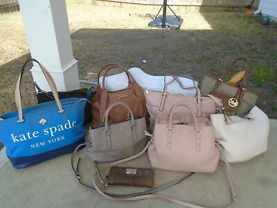Designer 9 Pc Lot Coach Michael KorsKate SpadeCoach Handbags Wallets • $9.99