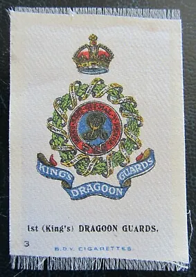 £2.95 • Buy BDV Cigarette Silks Card Ww1 1914 1st Kings Dragoon Guards Military