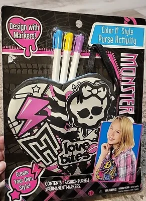 Monster High Color N' Style Purse With Permanent Markers NEW  • $8