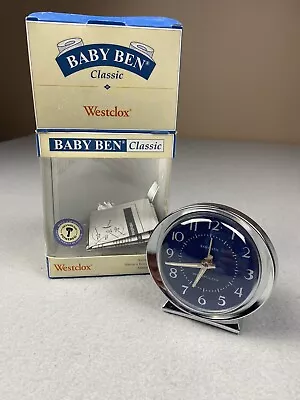 Retro Baby Ben Classic Key Wound Alarm Clock In Box Westclox WORKS • $18.99