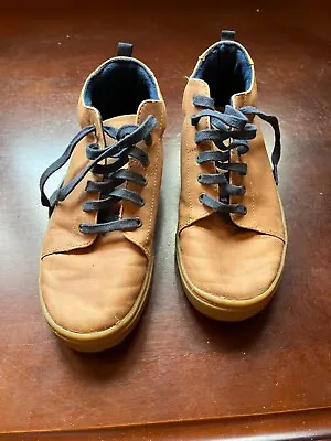 Toms Brown Leather Lenny Mid Causal Oxford Sneakers Size 5 • $30