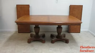 Thomasville Burlwood Italian Regency Dining Room Banquet Double Pedestal  • $1699