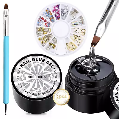 Rhinestone Glue For Nail No Wipe Nail Gem Glue Super Strong Adhesive Glue Gel  • $10.68