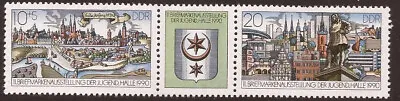 £0.49 • Buy DDR GDR EAST GERMANY 1990 Youth Stamp Exhibition Strip MNH SET COMMUNIST STAMPS