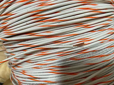 16 Gauge Wire White W/orange 100 Ft Awg Stranded Copper Mtw • $22.95