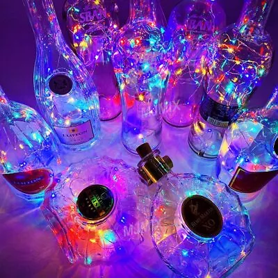 LED Bottle Cork String Lights Wine Bottle Fairy Mini String Lamp Multicolor Xmas • £2.02