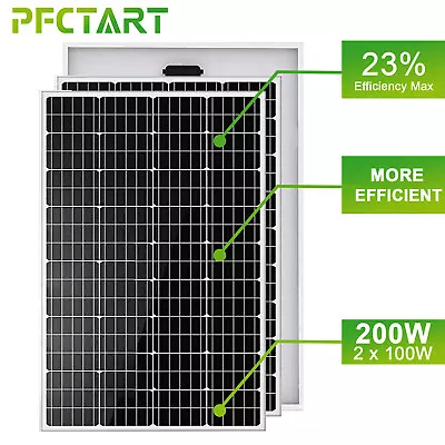 12V 200W Solar Panel System Monocrystalline For Off Grid Solar Kit RV Caravan UK • £108.88