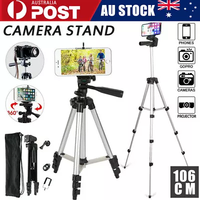 $13.09 • Buy Professional Camera Tripod Stand Mount Phone Holder For IPhone DSLR Travel AU