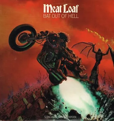 MEAT LOAF BAT OUT OF HELL LP VINYL 7 Track Orange Label Issue LP With Lyric Inse • £10.49