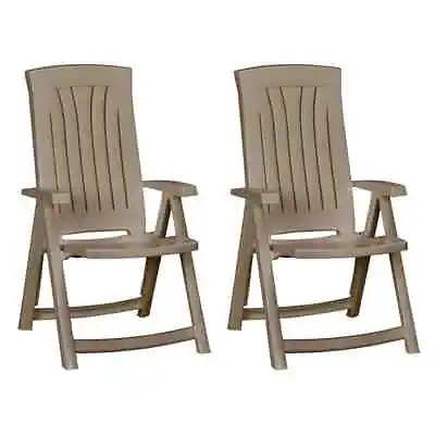 Reclining Garden Chairs Corsica 2 Pcs Brown Keter • £149.78