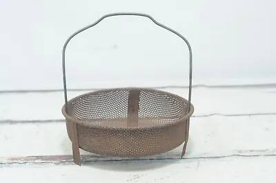 Vintage Industrial Metal Mesh Basket Vintage Metal Wire Parts Cleaning Basket #2 • $34