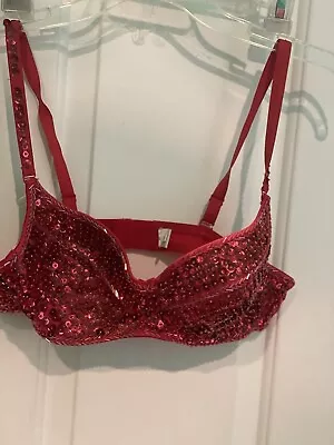 Red Sequin Bra Size Med/Large Never Worn • $2