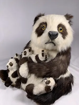 1970s Vintage Faux Taxidermy Mother Panda With Cubs • $39.99