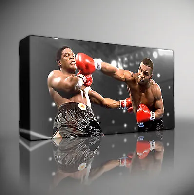 MIKE TYSON BOXING - PREMIUM LARGE GICLEE CANVAS ART Choose Your Size • £27.99