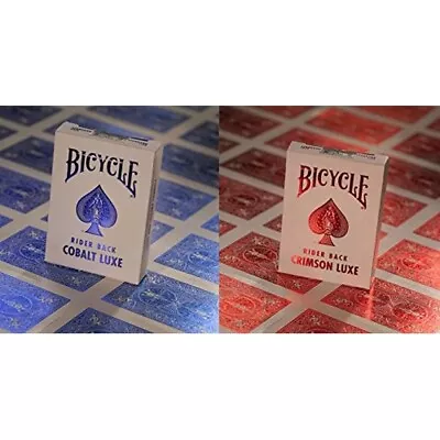 Bicycle Metal Luxe MetalLuxe Rider Back Playing Cards 2 Decks Crimson Red/Blue • $29.99