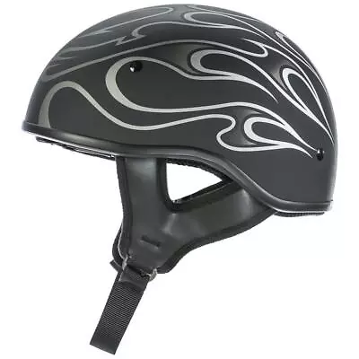 Fly Racing .357 Gray Flame Motorcycle Half Helmet DOT Adult Sizes XS Or SM • $28.99