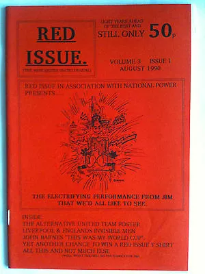 Red Issue Vol 3 No 1  Manchester United Fanzine August 1990   • £2