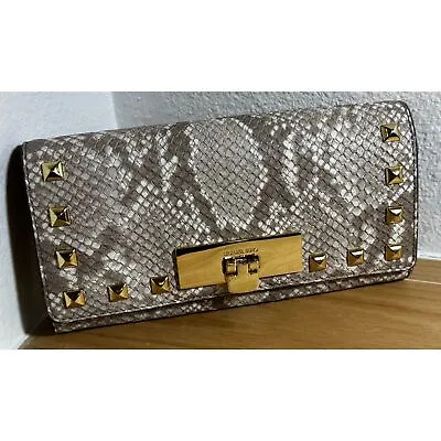 Michael Kors Snakeskin Saffiano Leather Callie Carryall Wallet NWT  • $95