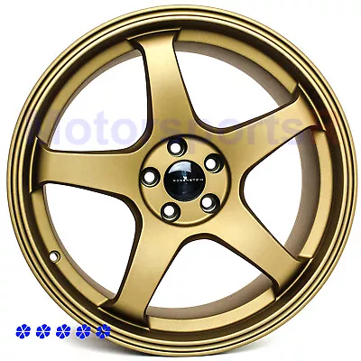 Rosenstein CR 18 X8.5 +35 Flat Gold Flow Forged Wheels 5x114.3 05 Subaru WRX STI • $1143.83
