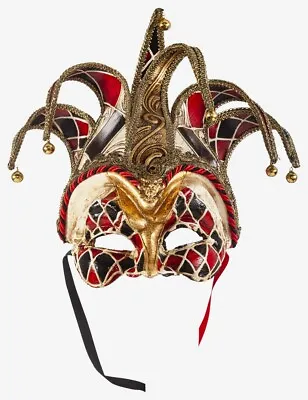 Venetian Mask Roulette Joker Made In Venice Italy! • $128.99