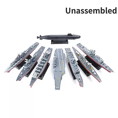 8pcs Warship Aircraft Carrier Cruiser Frigate Submarine Battleship Unassembled. • $34.58