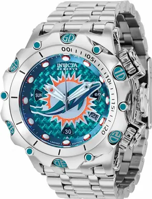 Invicta Mens Nfl 52mm Venom Hybrid Stainless Watch Miami Dolphins 36143 Details • $450