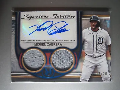 2023 Topps Museum Sig. Swatches Dual Relic Auto Sapphire SWDRA-MC Miguel Cabrera • $109.99