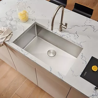 Ruvati 30-inch Undermount 16 Gauge Kitchen Sink Single Bowl - RVH7300 • $129