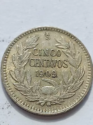 1909 Chile 5 Centavos Silver Coin • $12.33