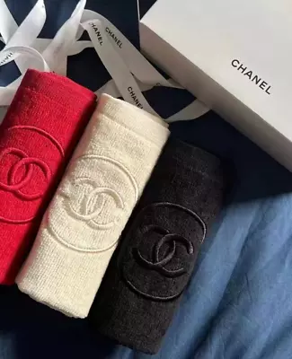 Chanel Beaute Authentic Set Of 3 Face Towels With Original Box 2023 Gift • £74.44