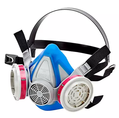 Reusable Half Face Respirator Facepiece Mask & 2 P100 Particulate Filters Medium • $12.59