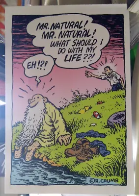 R Crumb Mr Natural Postcard #153 Denis Kitchen Publishing Unused Free Ship • $6.07