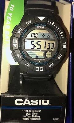 Casio WS1100H-1AKC Mens Watch With Tide Graph And Moon Phase ! • $26.95