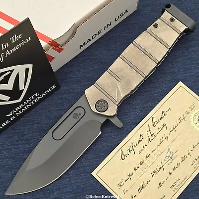 Medford USMC Fighter Flipper CPM-S45VN DLC Blade Tumbled Titanium Handles • $785