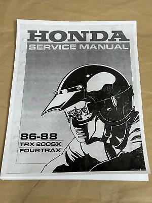 Official Service Shop Manual Repair 1986-1988 Honda Fourtrax TRX200SX 200SX 200 • $23.99