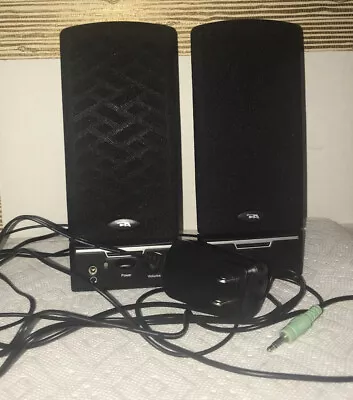 Cyber Acoustics CA Multimedia Desktop Computer Speakers Black • $11.95