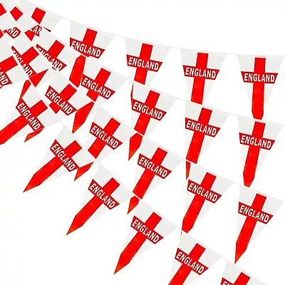 St George England Flag 5m Triangle Flag Bunting - Party Decoration Wall Football • £2.49