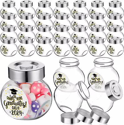 30 Pcs Small Glass Favor Jars With Lids 1.7 Oz Glass Candy Jars With Stickers Cl • $55.99
