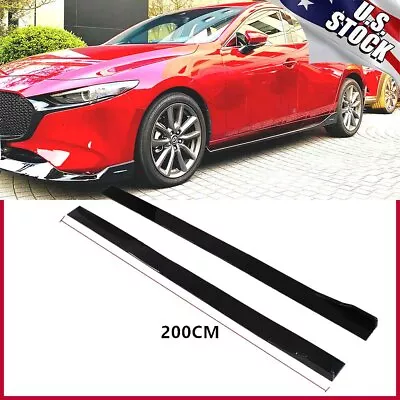 78.7  Side Skirts Extensions Rocker Panel Kit For Mazda 2 3 5 6 CX-3 CX-4 CX-5 • $45.95