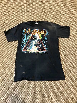 VTG Def Leppard Hysteria Tour 1987 Single Stitch Shirt Men’s Medium Handtex • $55