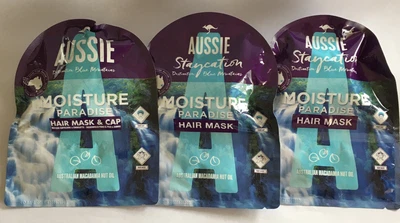 £9.99 • Buy AUSSIE Staycation MOISTURE PARADISE Hair Mask Conditioner 20ml + Cap X3