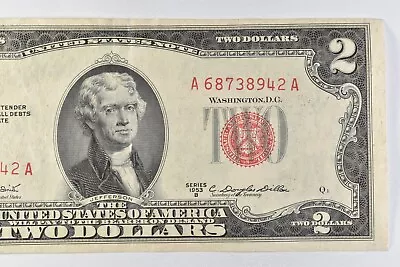 Crisp - 1953-B Red Seal $2 United States Note - Better Grade *127 • $3.25