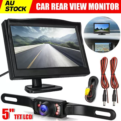 5  Wired HD Car Reverse Camera Kit Rear View Monitor Backup Parking Night Vision • $35.85