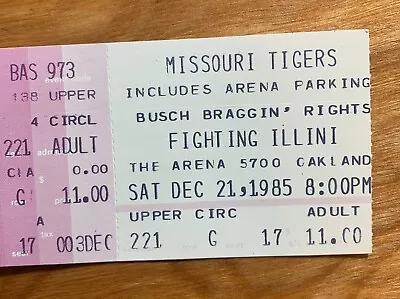 1985 Illinois Illini Vs Missouri Busch Beer Bragging Rights Basketball Game  • $17.99