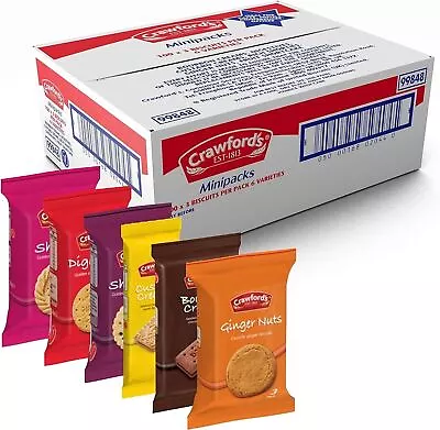 Crawford's Minipacks Assorted 100 Biscuits & Cookies - Pack Of 1 To 3 • £31.99