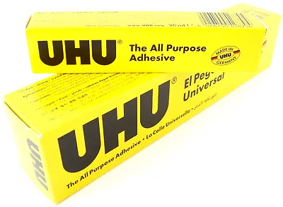 UHU Glue All Purpose Adhesive Glue Tube Glue Wood Metal Glass Glass Clear Glue • £2.95