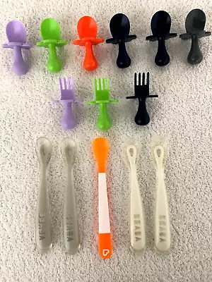 Mix Lot Of Baby Toddler Utensils Spoons/ Forks  Mix Brands  Mix Colors • $12.95