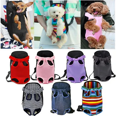 Hands-Free Adjustable Pet Puppy Cat Backpack Carrier For Walking Hiking Bike • $9.89
