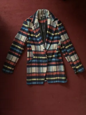 Plaid Multi Coloured Coat • £12